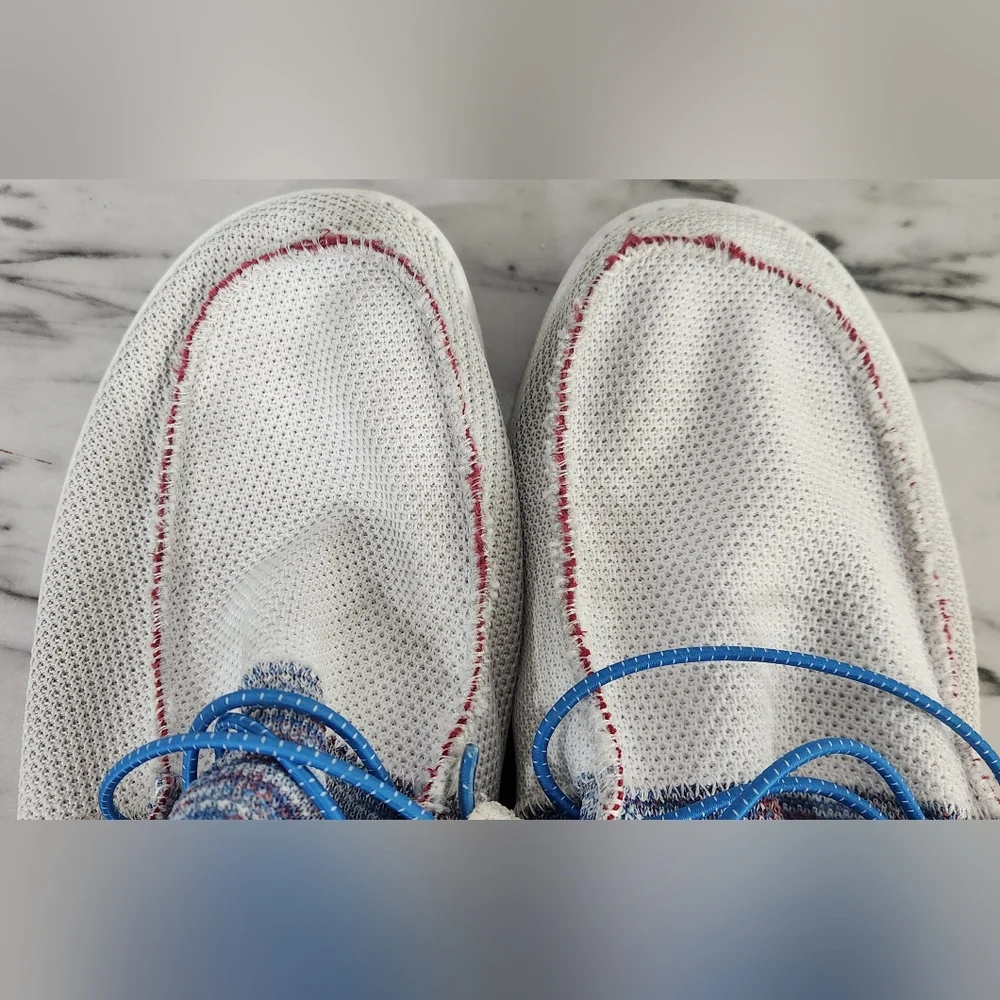 Hey Dude Wally sox funk blue red slip on shoes men's size 13